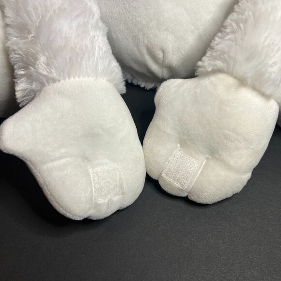 Nanco Hangable Large White Gorilla Plush Stuffed Animal Toy w/ Velcro Hands 17" - Picture 4 of 7